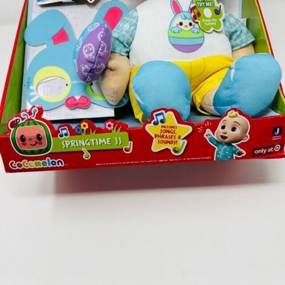 Cocomelon Springtime JJ Plush Doll Exclusive Sings Easter Mask 2022 - Picture 4 of 7